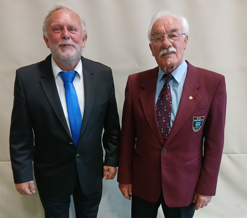 v.l. stellv. Gruppenvorsitzender Helmut Gundacker, Vors. Dieter Weber;;